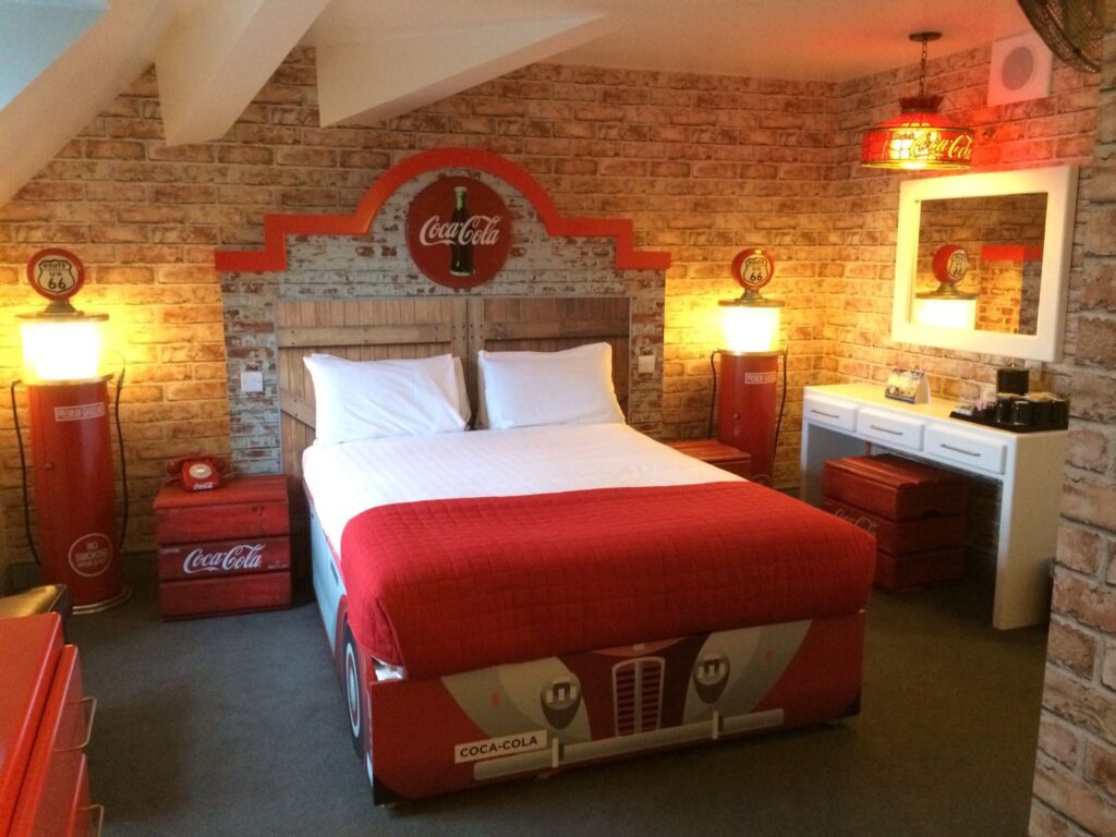 The coca cola suite at Alton Towers